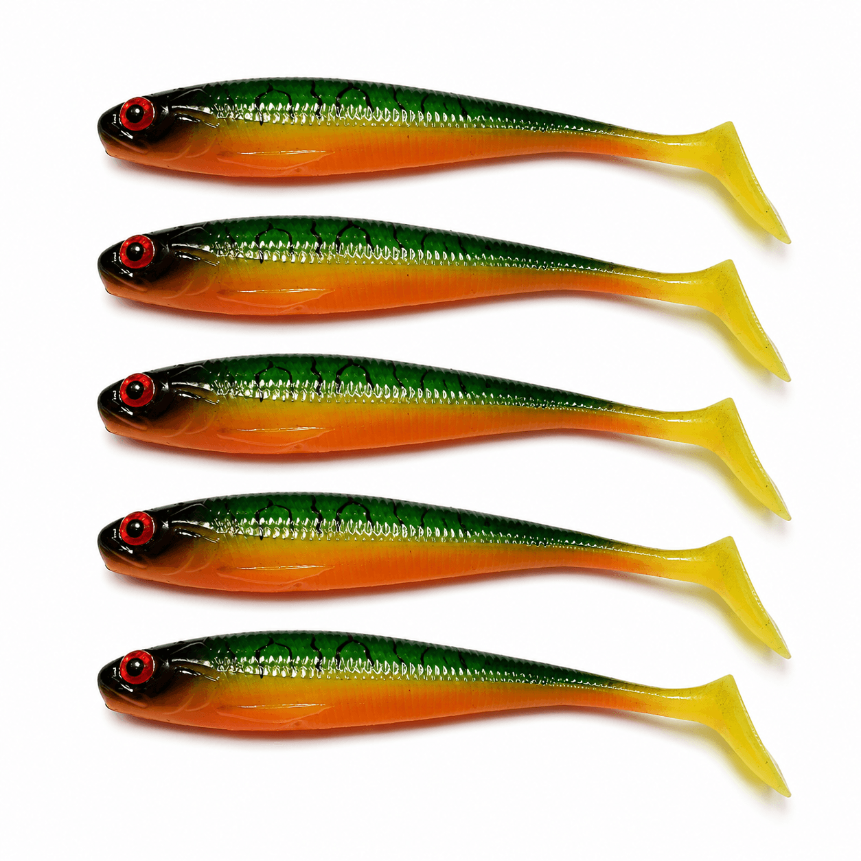 Lot de 5 leurres souples shad 7 cm â 2,4 g