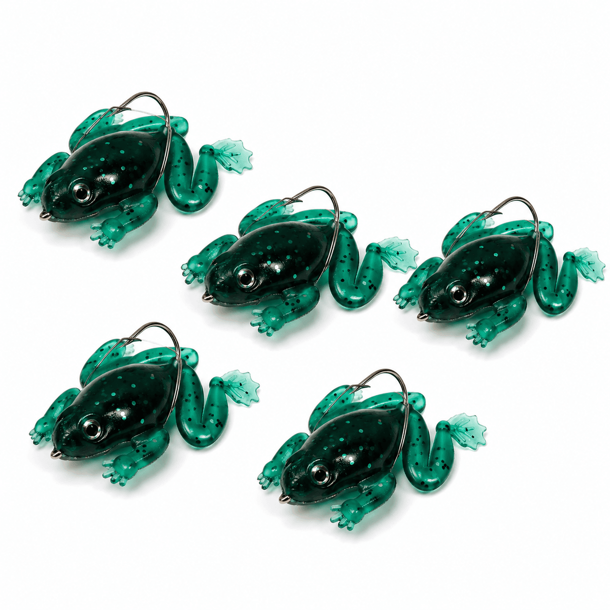x5 Leurre grenouille 3,5 cm â 2,5 g avec hameçon anti-herbe