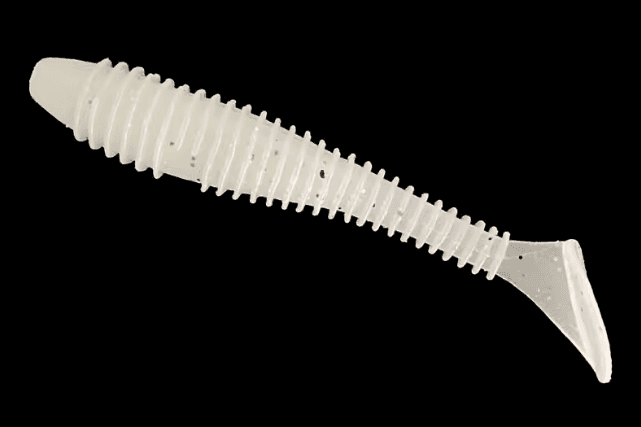 Leurres souples Shad - 4.5cm / 0.8g - Blanc Pailleté
