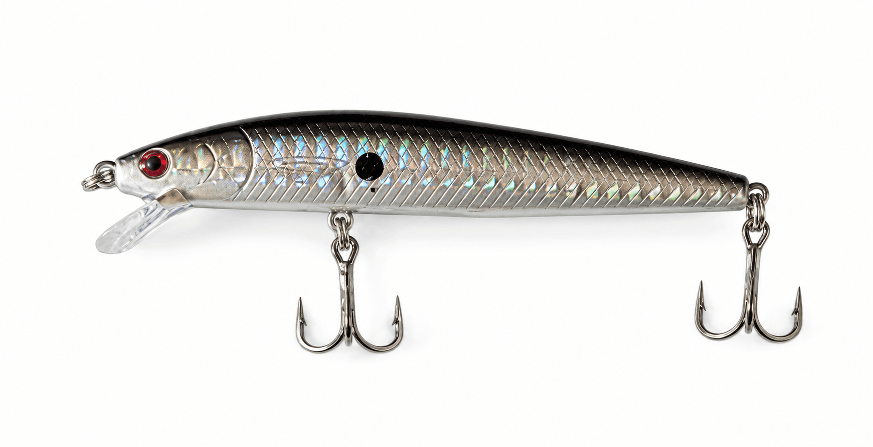 Leurre poisson nageur Minnow 10 cm 8,5 g bruiteur argenté pêche brochet sandre