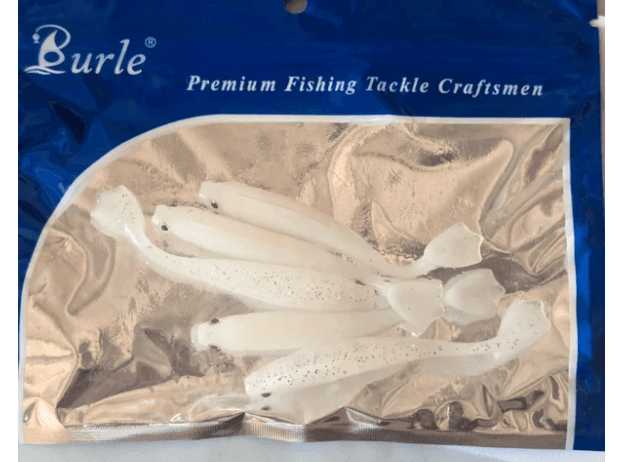 Lot de 5 leurres souples poisson blanc pailletĂ© 7 cm 2,4 g â PĂȘche carnassiers