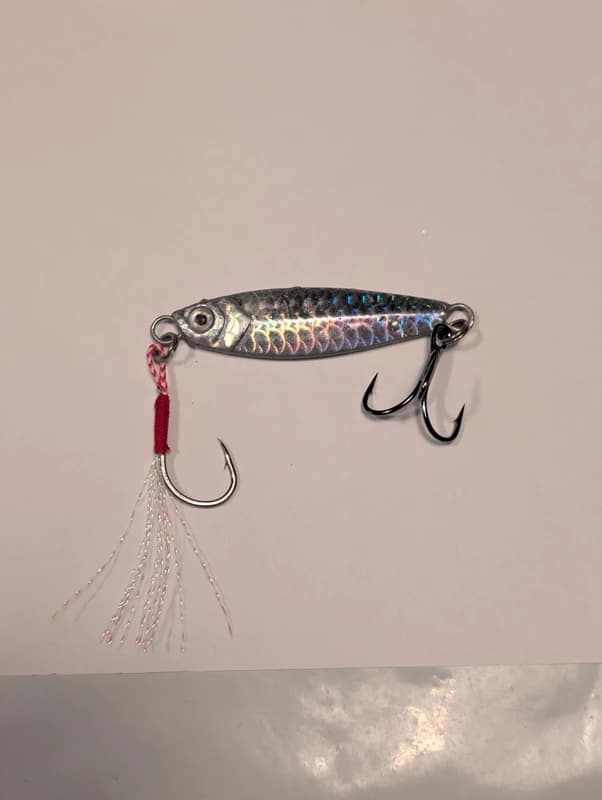 Leurre Jig métallique 15 g 5,5 cm argenté holographique – Pêche carnassiers